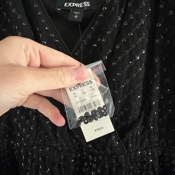 EXPRESS black sequin jumpsuit NWT!* - Picture 4 of 4